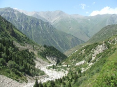 Vista generale di Ala-Archa da est a ovest