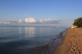 Mattina sul lago Issyk-Kul