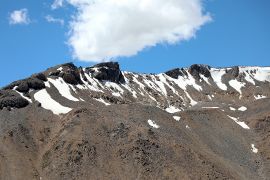 Snow on the mountain summits
